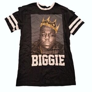Biggie  T-Shirt  Large Graphic Black 90s Y2K Vintage Style East Coast Rap B.I.G